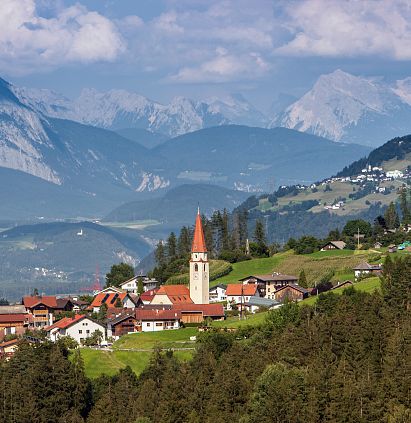 View of Arzl im Pitztal (880m)