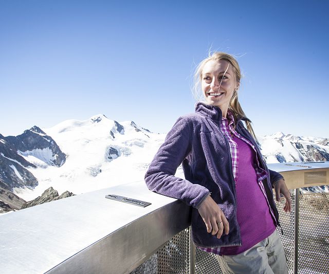 Viewing platform on the Pitztal Glacier at 3,440m