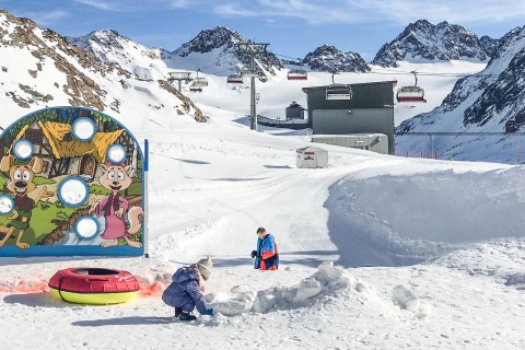 Kids Land and Snow Tubing Run at Pitztal Glacier