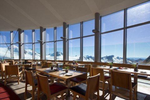 Uninterrupted Views from Café 3.440 at Pitztal Glacier
