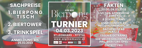 Alpine Music Bierpong Turnier 